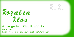 rozalia klos business card